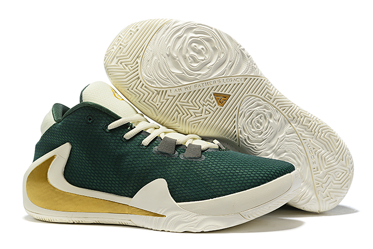 Nike Zoom Freak 1 Green Gold White Shoes